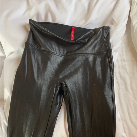 SPANX Pants - Spanx “leather looking” leggings size small